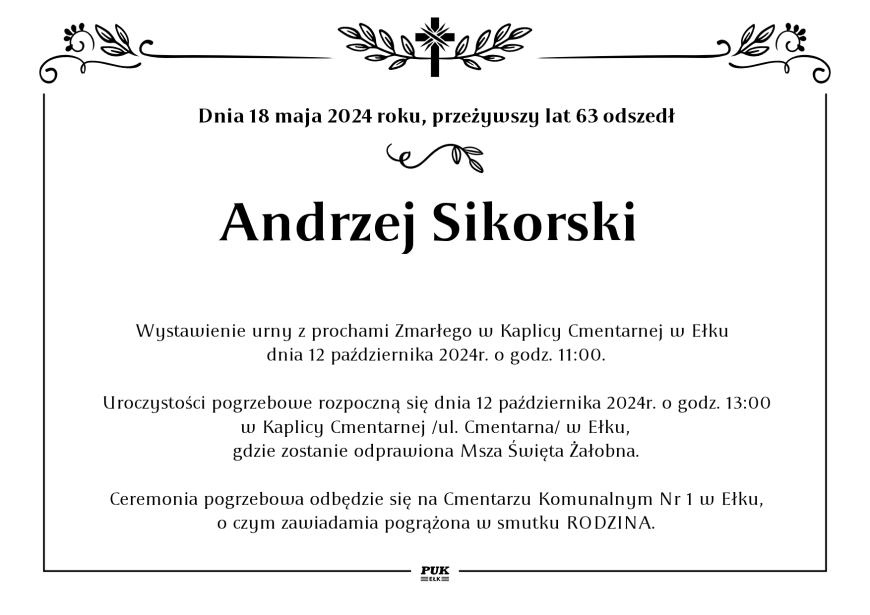 Andrzej Sikorski  - nekrolog